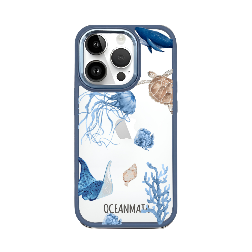 iPhone 14 pro max hoesje - witte schildpad - "Turtle & Friends" - duurzaam