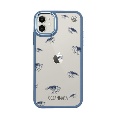 iPhone 11 hoesje - Turtles Blue - "Turtlino" - Duurzaam
