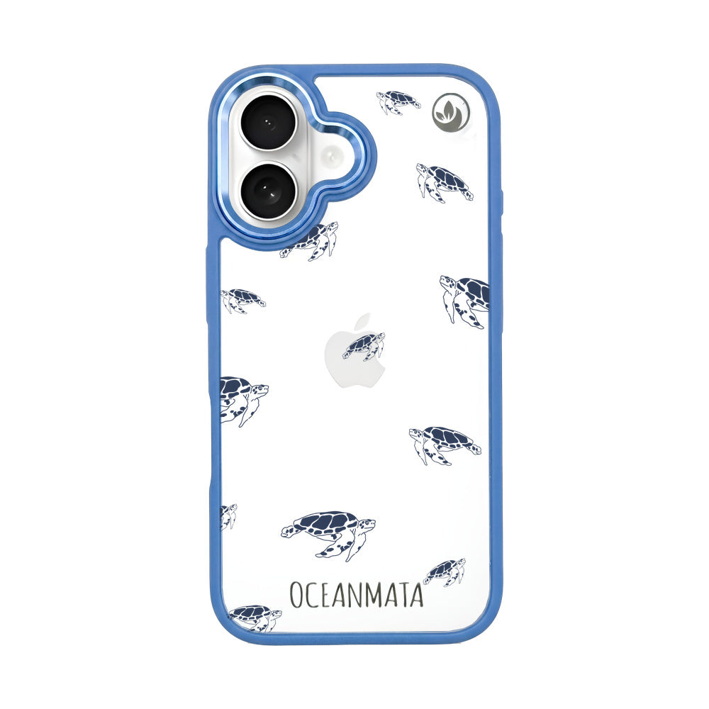 iPhone 16 hoesje - Turtles Blue - "Turtlino" - Duurzaam