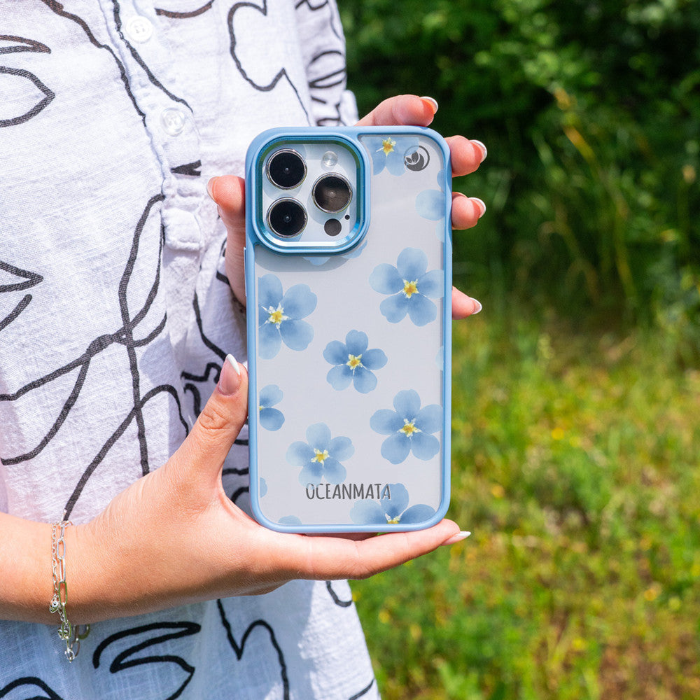 iPhone SE/7/8 hoesje - vergeet-me-nietje - duurzaam