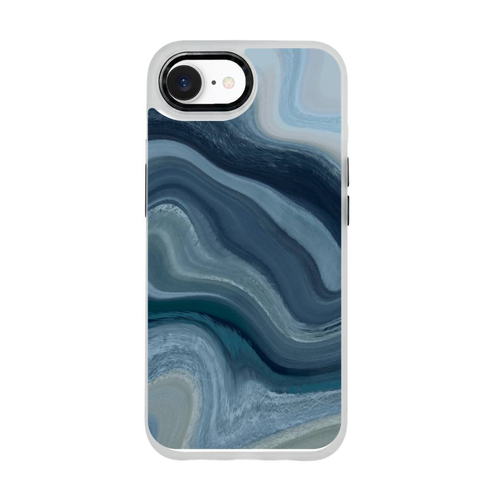 iPhone 16e hoesje - Line Art Ocean - "Waves of Balance" - duurzaam