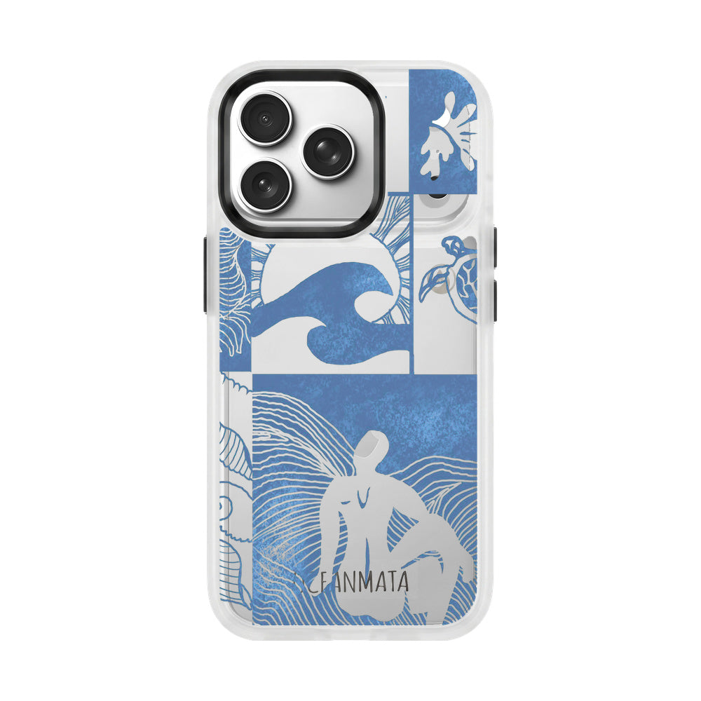 Nachhaltige Handyhülle iPhone 17 pro Wavesofbalance aus Ocean Plastic — Vorderseite
