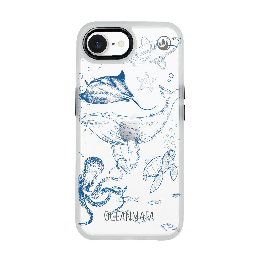 iPhone 16 e Case - Whale Blue - "WhaleLife" - Duurzaam