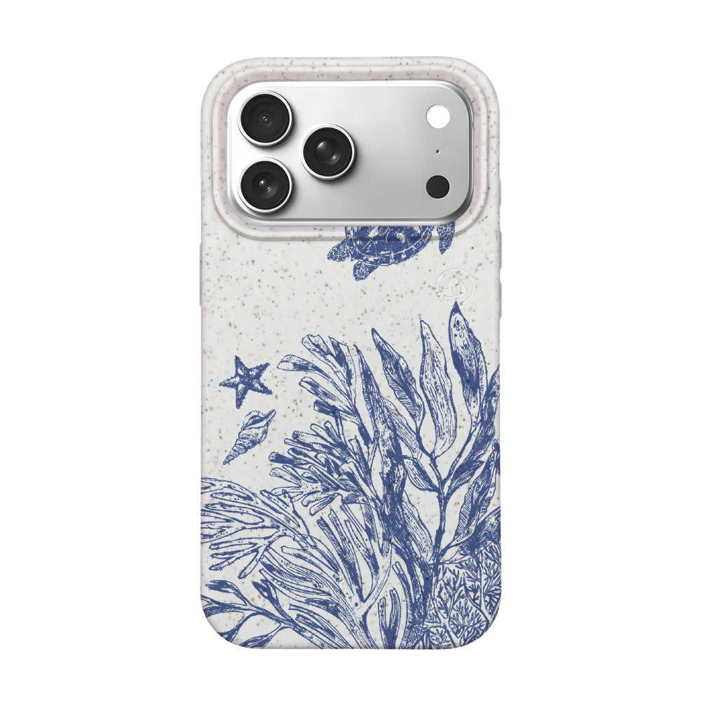 Biologisch abbaubare Handyhülle iPhone 18 Pro Max / 17 Pro Max Whitesilentwaves — kompostierbar — Vorderseite