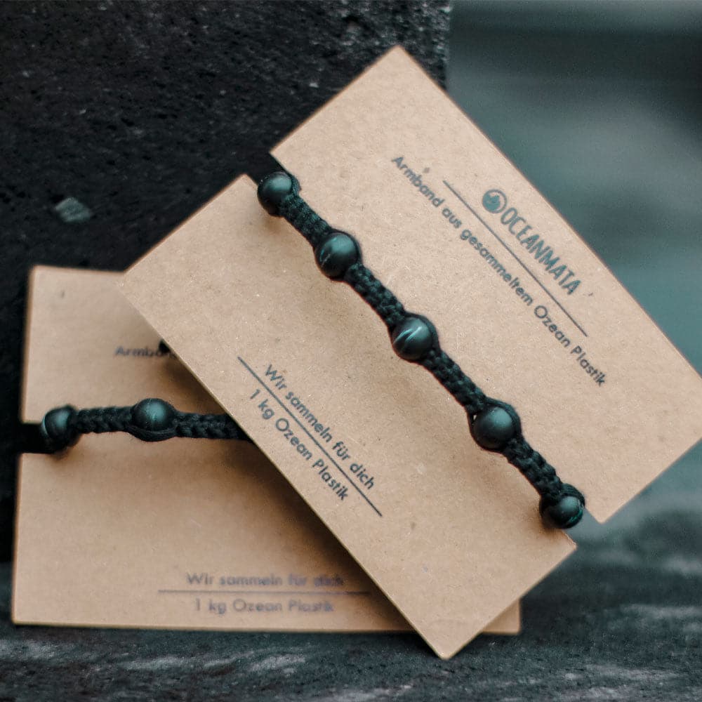 Armband zwart "OCEAN PLASTIC"