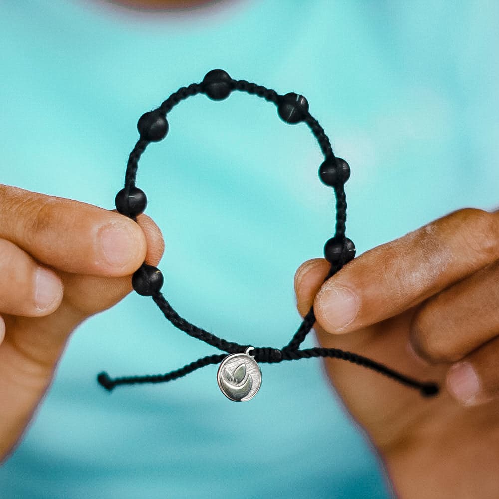 Armband zwart "OCEAN PLASTIC"