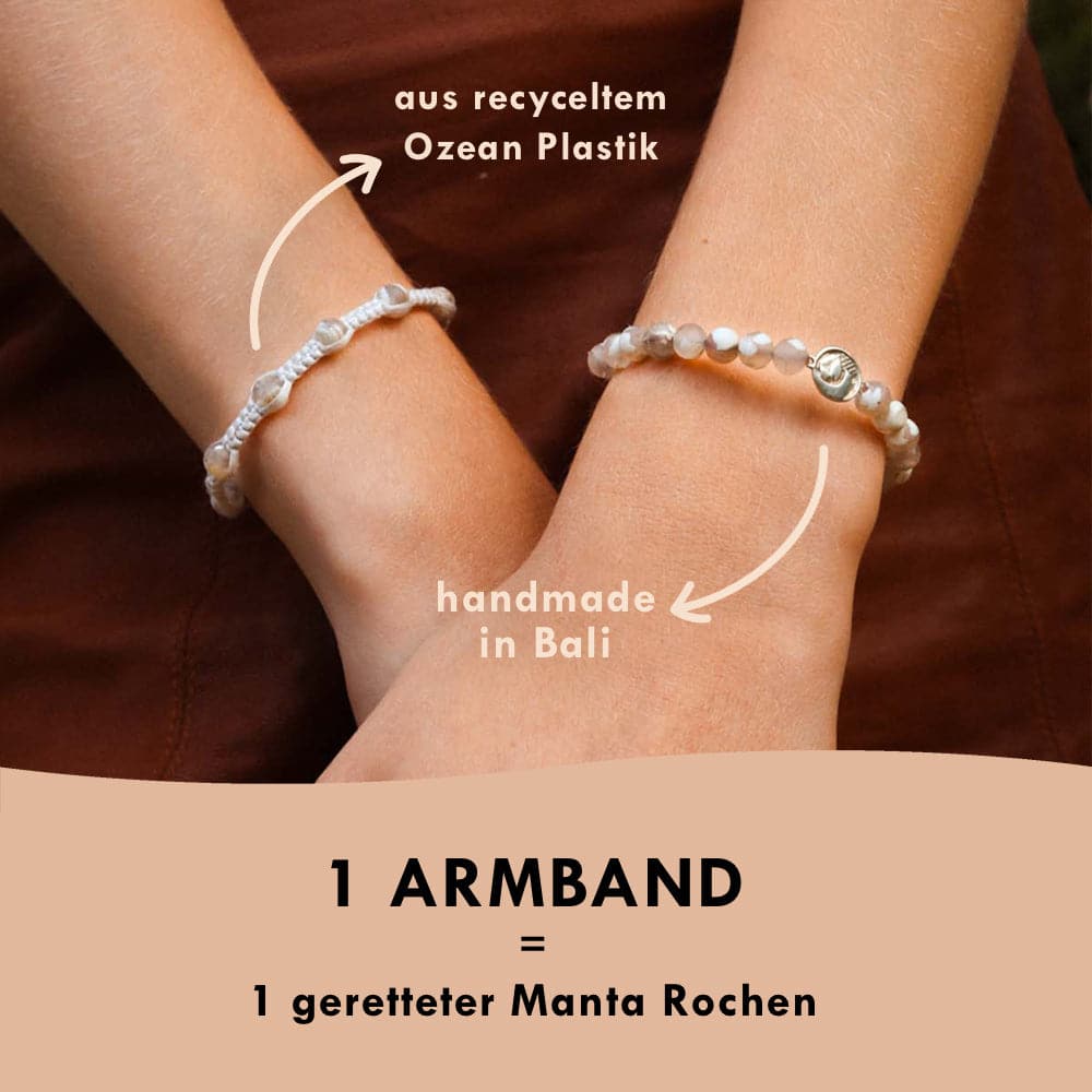 Armband wit "MANTA"
