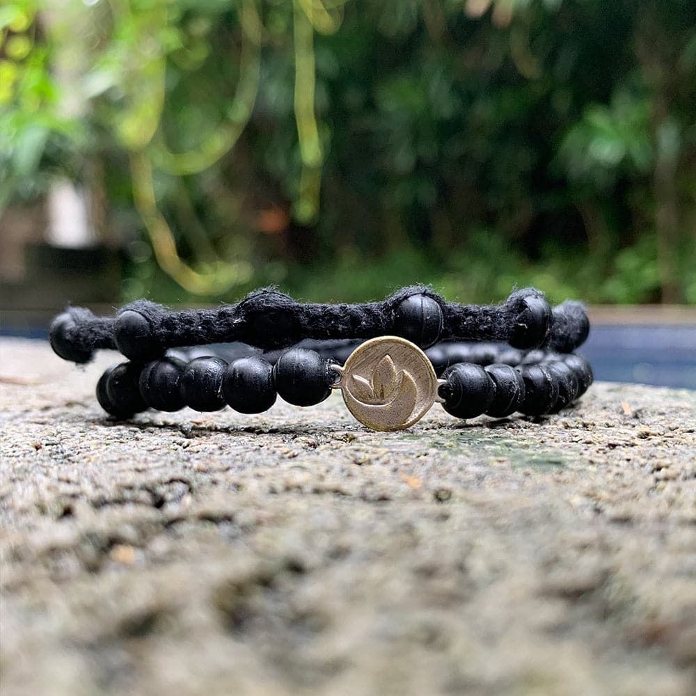 Armband zwart "OCEAN PLASTIC"