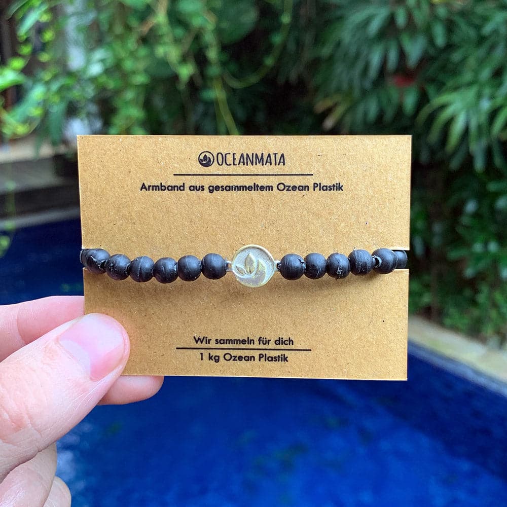 Armband zwart "OCEAN PLASTIC"