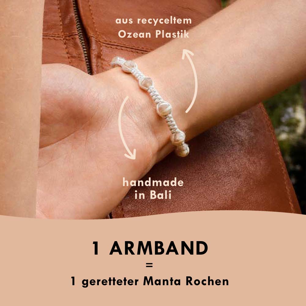 Armband wit "MANTA"