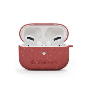 Biologisches Apple AirPod Case "CORAL" - Air Pod Case Pro - coralred - rot