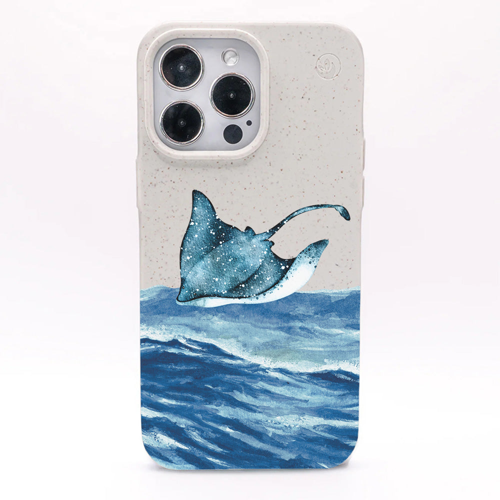 iPhone 16 Hülle - weiß Manta - "Manta Wave" - nachhaltig