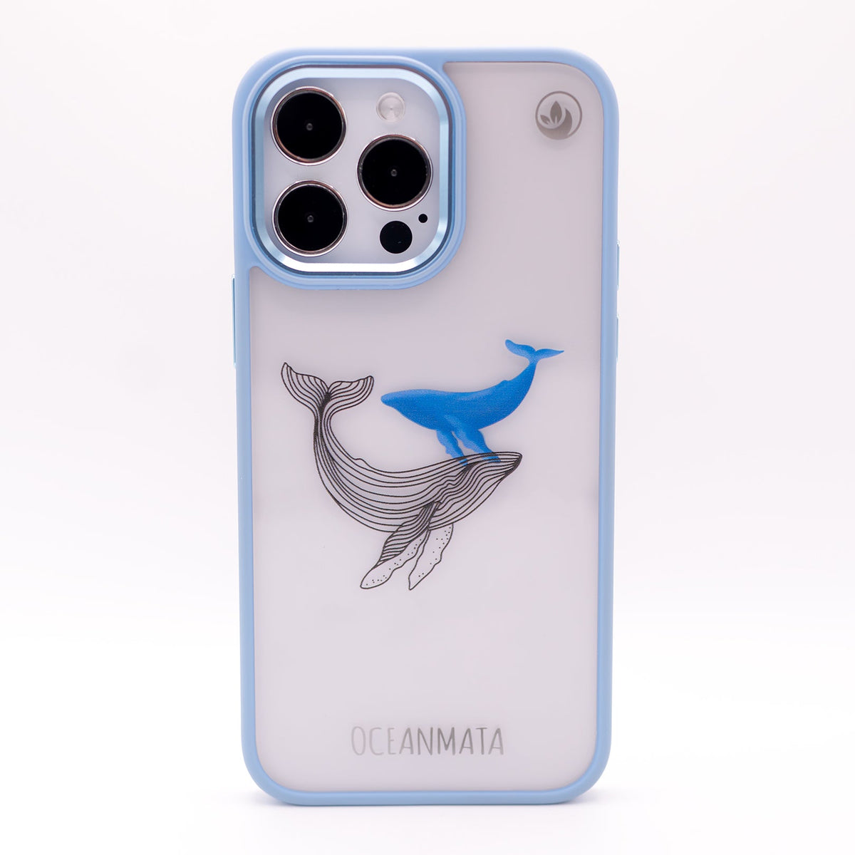 iPhone 12 pro / iPhone 12 hoesje - walvisblauw - "BlueWhale" - duurzaam