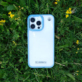 iPhone 13 mini Hülle - durchsichtig ozeanblau - nachhaltig