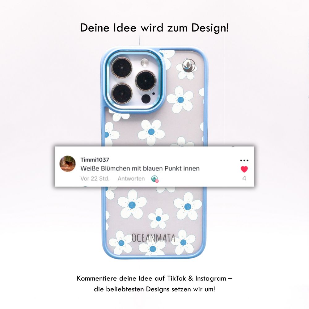 Samsung S24 Ultra Hülle - Blumen - "Ocean Bloom" - nachhaltig