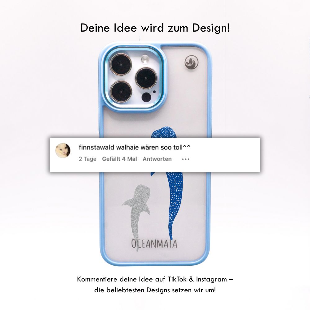 iPhone 13 pro Hülle - Walhai blau - "Walhai" - nachhaltig