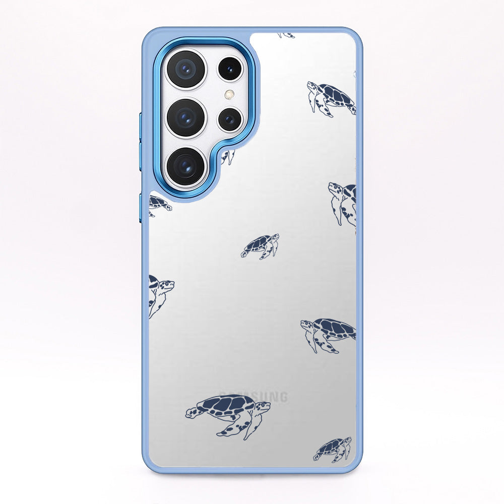 Samsung S24+ Hülle - Schildkröten blau - "Turtlino" - nachhaltig