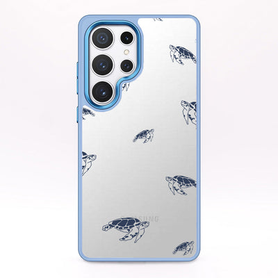 Samsung S25 hoesje - Turtles Blue - "Turtlino" - Duurzaam