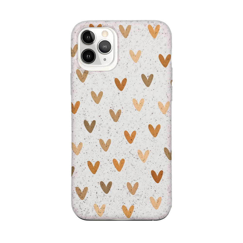 iPhone 11 pro Hülle - Herz weiß - "AutumnLove" - nachhaltig