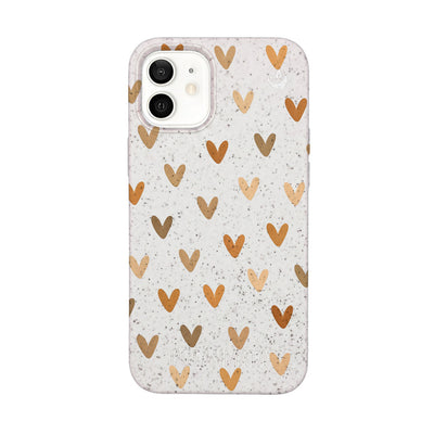 iPhone 12 mini Hülle - Herz weiß - "AutumnLove" - nachhaltig