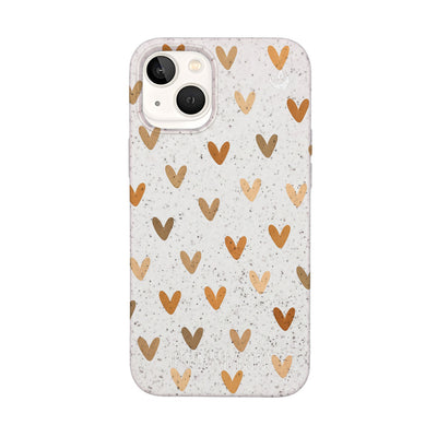 iPhone 13 mini Hülle - Herz weiß - "AutumnLove" - nachhaltig