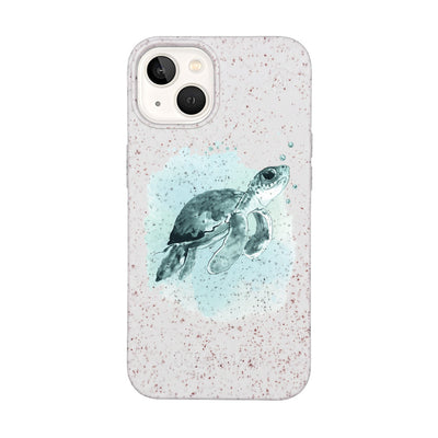 iPhone 13 Hülle - Schildkröte grün - "Baby Turtle" - nachhaltig