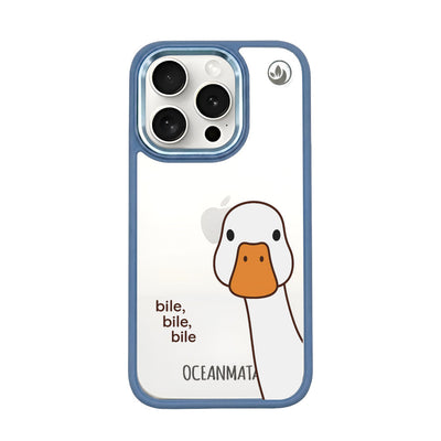 iPhone 15 pro max hoesje - witte eend - "Bile Bile Bile" - duurzaam
