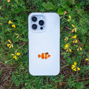 iPhone 15 pro max Hülle - Clownfisch weiß - "Mr.Clown-Fish" - nachhaltig
