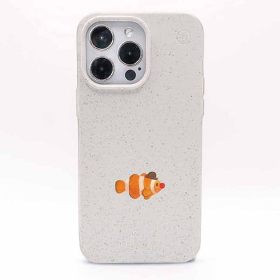iPhone 15 pro max Hülle - Clownfisch weiß - "Mr.Clown-Fish" - nachhaltig