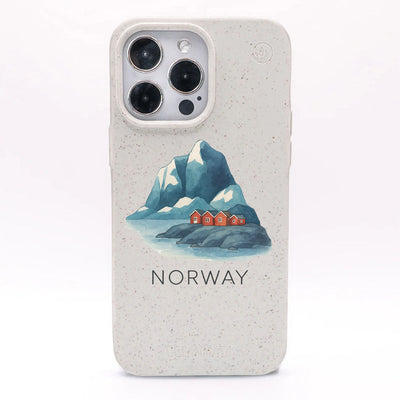 iPhone 15 pro max Hülle - Norwegen weiß - "Norway" - nachhaltig