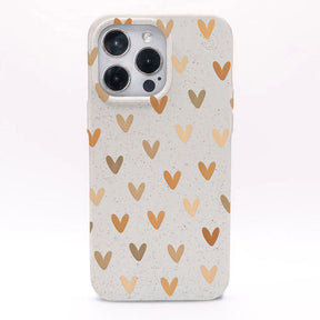 iPhone 13 pro Hülle - Herz weiß - "AutumnLove" - nachhaltig