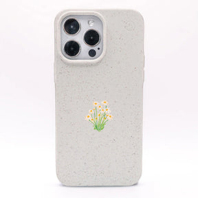 iPhone 17 Hülle - Blumen weiß - "Daisy" - nachhaltig