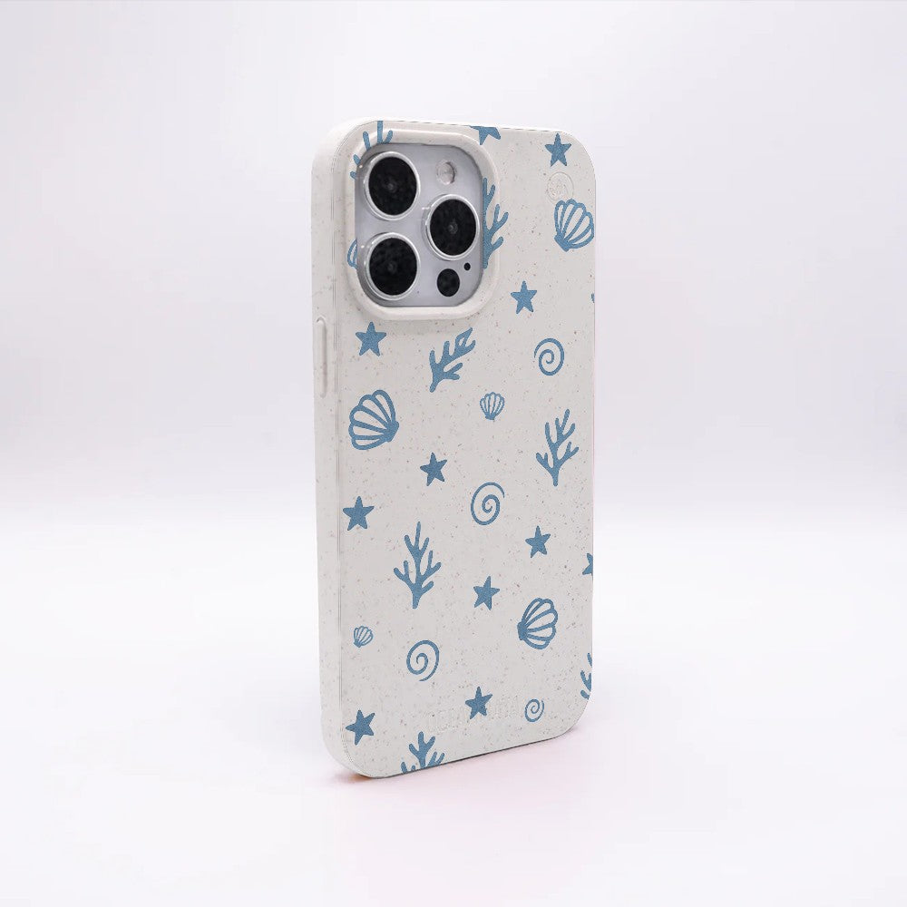 iPhone 16 Hülle - Korallen weiß - "BlueCoralLife" - nachhaltig