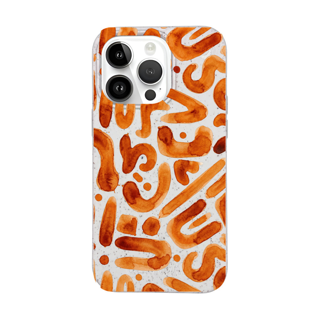 Biologisch abbaubare Handyhülle iPhone 14 pro max Buchstabensuppe — kompostierbar — Vorderseite