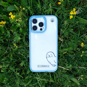 iPhone 16 Hülle - Robbe blau - "Robby" - nachhaltig