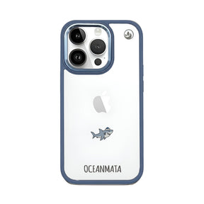 iPhone 14 pro Hülle - Hai blau - "Captain Shark" - nachhaltig