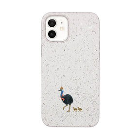 Biologisch abbaubare Handyhülle iPhone 12 mini Cassowarystroll — kompostierbar — Vorderseite