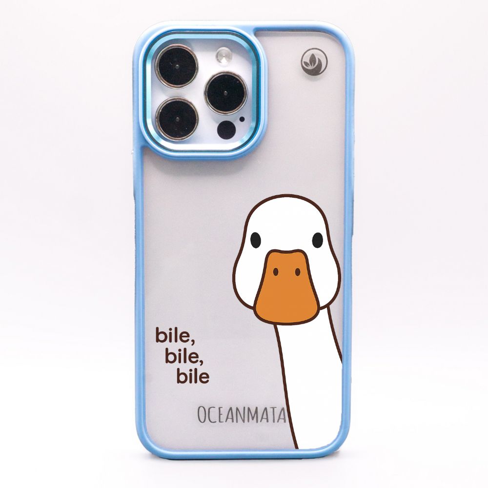 iPhone 12 pro / iPhone 12 hoesje - Eend wit - "Bile Bile Bile" - duurzaam