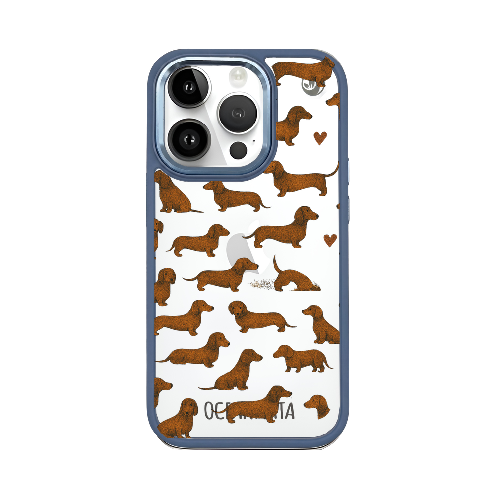 iPhone 14 Pro hoesje - Teckel - "Teckel" - duurzaam