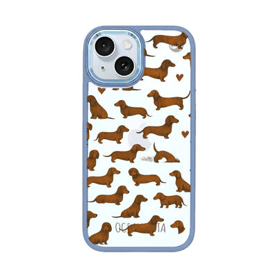 iPhone 15 hoesje - Teckel - "Teckel" - duurzaam