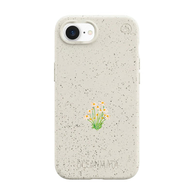 iPhone 16e Hülle - Blumen weiß - "Daisy" - nachhaltig