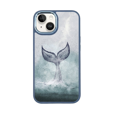 iPhone 14 hoesje - Dolfijnblauw - "Dolphin" - Duurzaam
