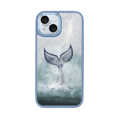 iPhone 15 hoesje - Dolfijnblauw - "Dolphin" - Duurzaam