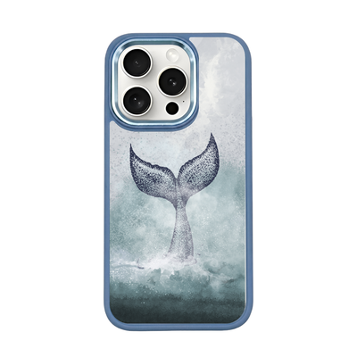 iPhone 15 pro hoesje - dolfijnblauw - "Dolphin" - duurzaam