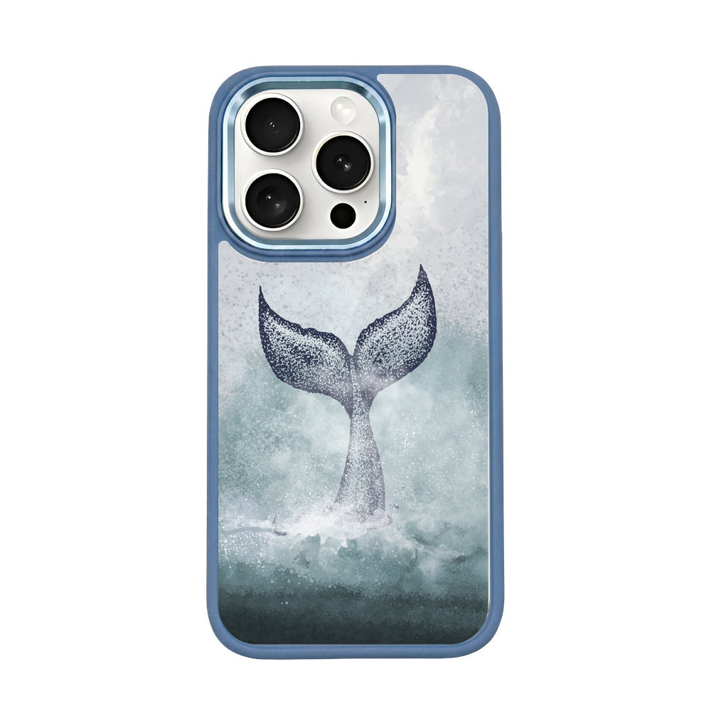 iPhone 15 pro hoesje - dolfijnblauw - "Dolphin" - duurzaam