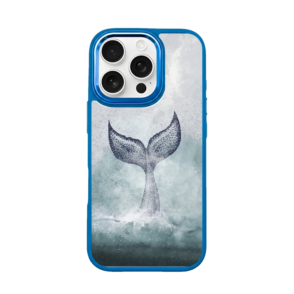 iPhone 16 pro hoesje - dolfijnblauw - "Dolphin" - duurzaam
