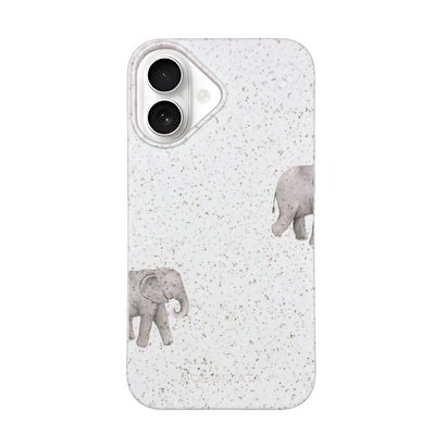 iPhone 16 Hülle - Elefant weiß - "Ele-Fant" - nachhaltig