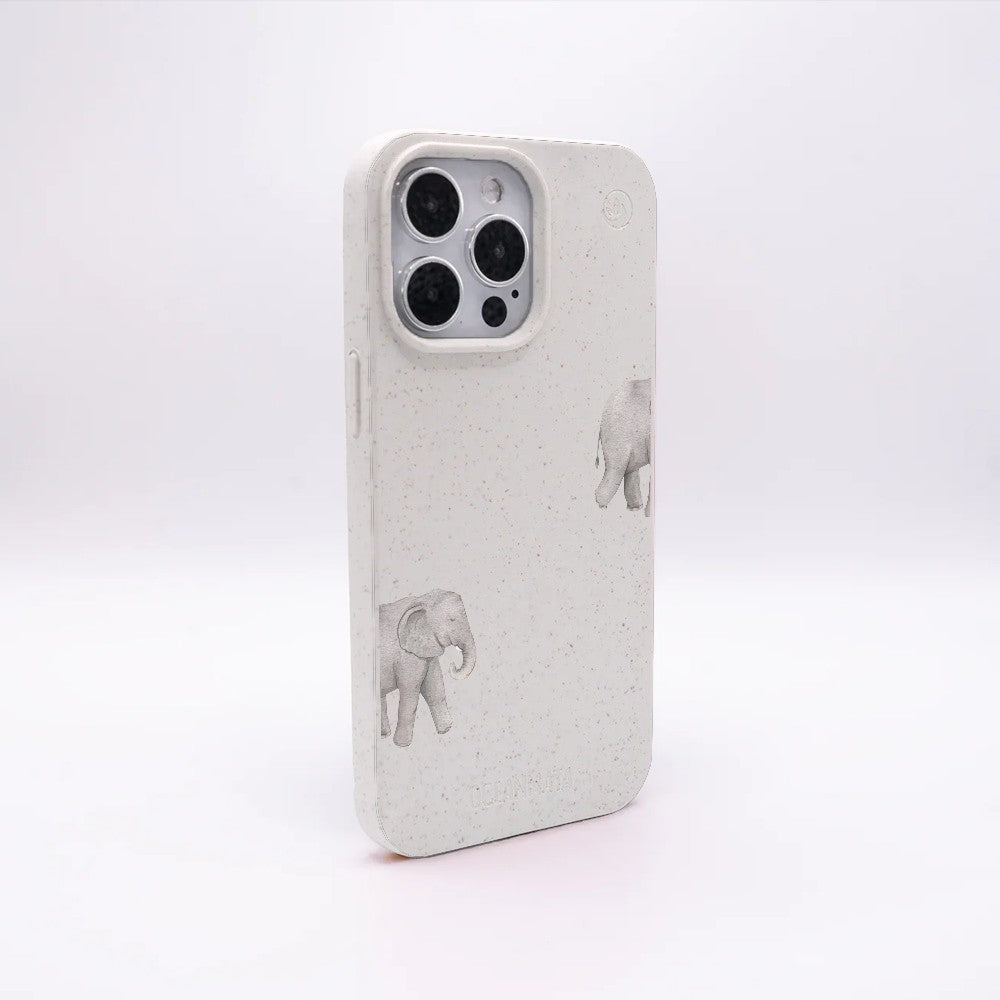 iPhone 16 pro Hülle - Elefant weiß - "Ele-Fant" - nachhaltig