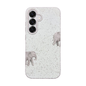 Biologisch abbaubare Handyhülle Samsung S25 Ele Fant — kompostierbar — Vorderseite