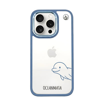 iPhone 15 pro max hoesje - Dolfijn - "Finni" - duurzaam